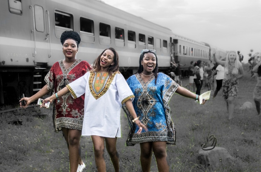 Festival travellers at the Jameson Vic Falls Carnival