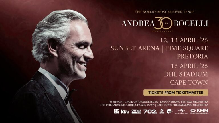 Andrea Bocelli – 30th Anniversary tour SA dates