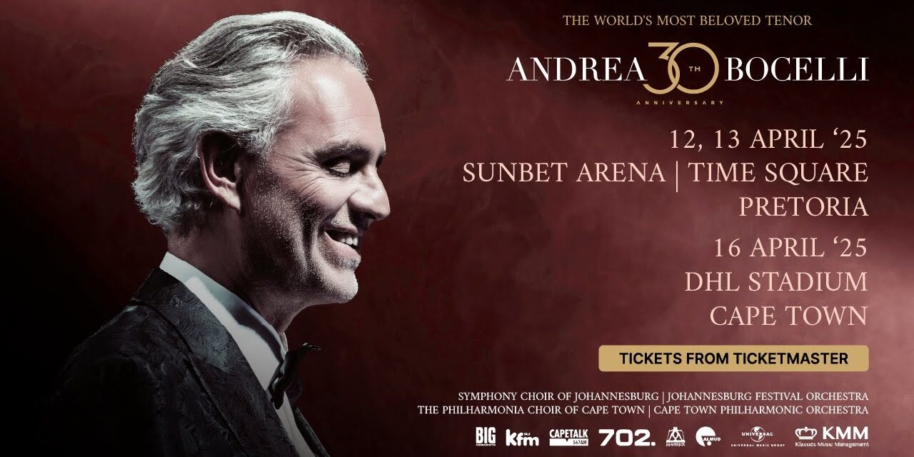 Andrea Bocelli – 30th Anniversary tour SA dates announced!