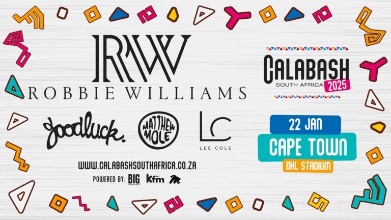 Robbie Williams headlines Calabash South Africa