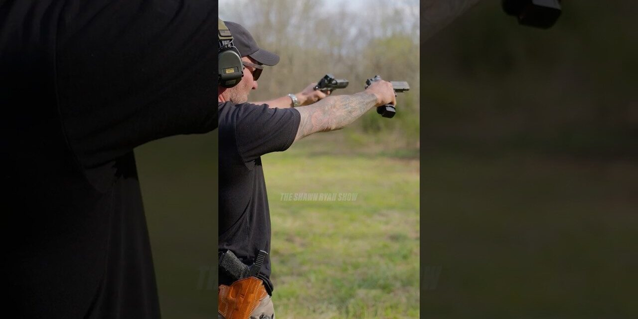 Navy SEAL Tries Dual Wielding Pistols